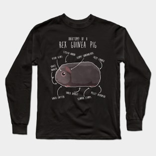 Rex Guinea Pig Anatomy Long Sleeve T-Shirt